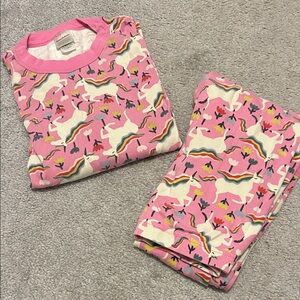 Hanna Andersson Pink Unicorn Kids Pajama Set
